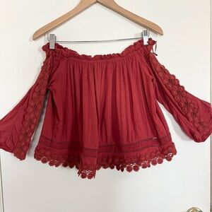 Topshop Renaissance Off-Shoulder Blouse